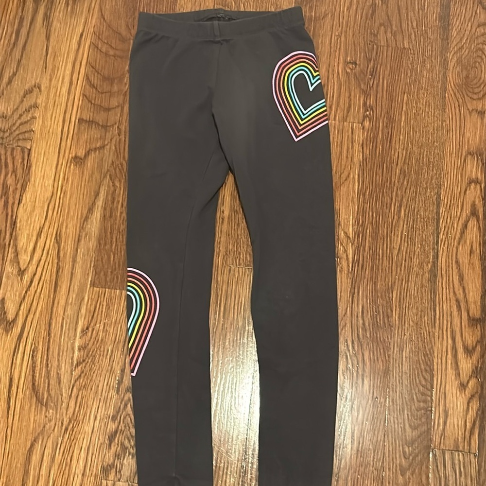 Cat&Jack Girls Grey Pants With Rainbow Heart Size M